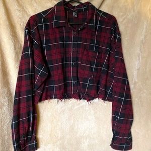 Girl's Forever 21 Cropped Flannel